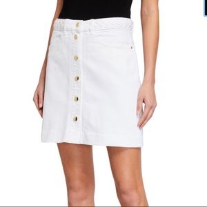 NWT Frame button front denim mini skirt